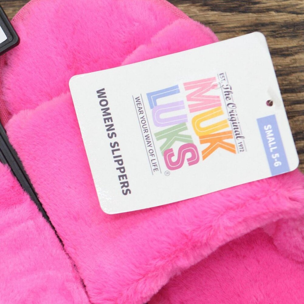 NWT Muk Luks Women's Platform Slide Slippers 1100291 S Pink - Picture 7 of 7